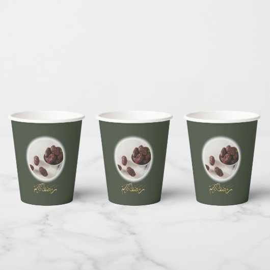 Gobelets En Papier Tasses en papier Ramadan esthétiques modernes (Multi)