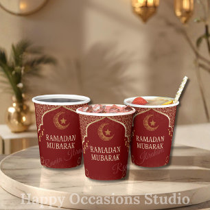 Gobelets En Papier Tasses en papier Ramadan Kareem Ramadan Mubarak