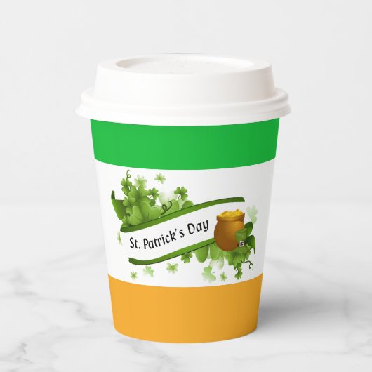 Gobelets En Papier Tasses en papier Saint-Patrick (Gauche)