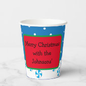 Gobelets En Papier Tasses en papier "Santa Claus Happy" 8 oz. (Verso)