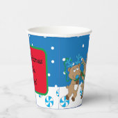 Gobelets En Papier Tasses en papier "Santa Claus Happy" 8 oz. (Droite)