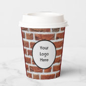 Gobelets En Papier Tasses en papier style brique (Verso)