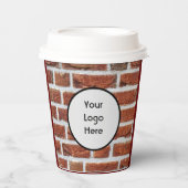 Gobelets En Papier Tasses en papier style brique (Recto)