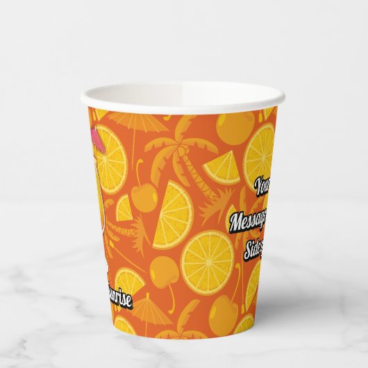 Gobelets En Papier Tasses en papier tequila Sunrise (Gauche)