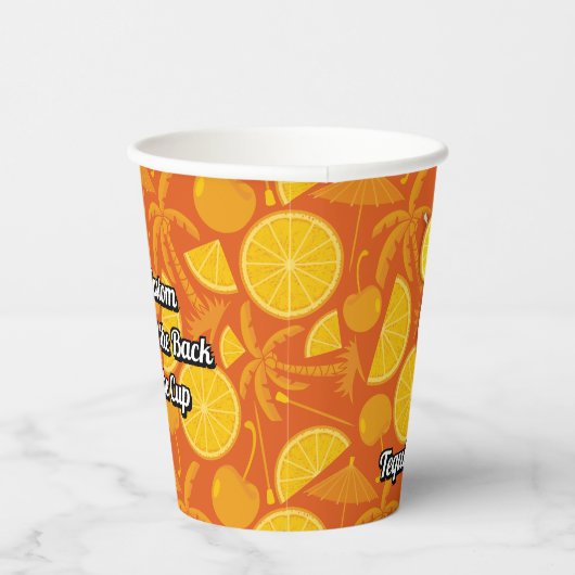 Gobelets En Papier Tasses en papier tequila Sunrise (Droite)