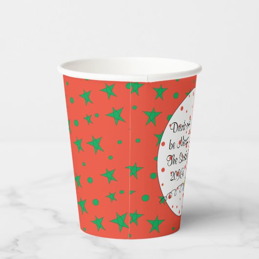 Gobelets En Papier Tasses en papier "The Happy Reindeer" 8 oz. (Droite)