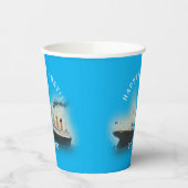 Gobelets En Papier Tasses en papier Titanic Blue Birthday (Gauche)