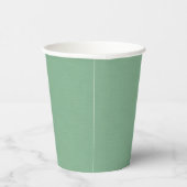 Gobelets En Papier Tasses en papier vert discret texturé (Droite)