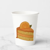 Gobelets En Papier Tasses gâteau au fromage orange (Verso)