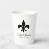 Gobelets En Papier Tasses Mariages Fleur de Lis (Recto)