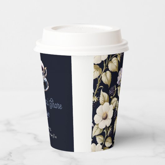 Gobelets En Papier Tasses Papier à Thé Fleur Blackberry (Gauche)