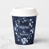 Gobelets En Papier Tasses Papier avec couvercle Starry Nights Bleu (Recto)