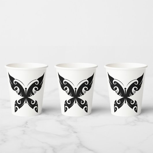 Gobelets En Papier Tatouage Tribal Papier Tatouage Gras Noir Style En
