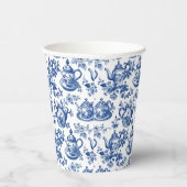 Gobelets En Papier Tea Chinoiserie French Toile Du Jouy Motif (Droite)