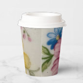 Gobelets En Papier Tea Cup Floral Bouquet Tasse en papier (Droite)
