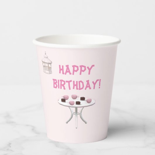 Gobelets En Papier Tea Party (Recto)