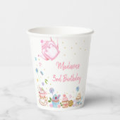 Gobelets En Papier Tea Party or rose Floral Anniversaire (Verso)