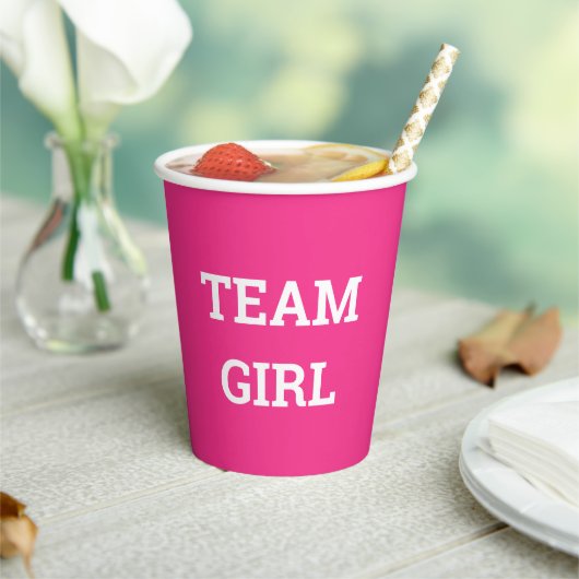 Gobelets En Papier Team Girl Gender Revela (Insitu)