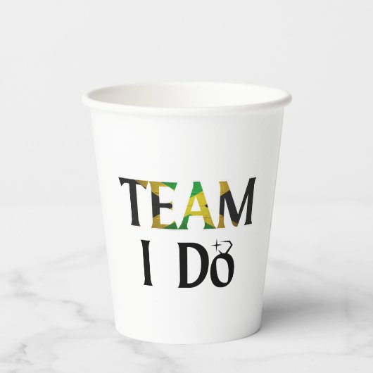 Gobelets En Papier Team I Do Jamaican Flag Mariage Bachelorette Party (Verso)