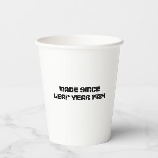 Gobelets En Papier Techniquement, j'ai... des années, Anniversaire de (Verso)