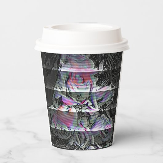 Gobelets En Papier Techno Bouquet (Verso)