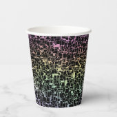 Gobelets En Papier techno rainbo : (Verso)
