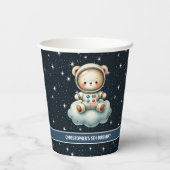 Gobelets En Papier Teddy Bear Astronaut Boy Party tasses Space Annive (Verso)