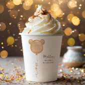 Gobelets En Papier Teddy Bear Balloon Beary Première fête d'anniversa