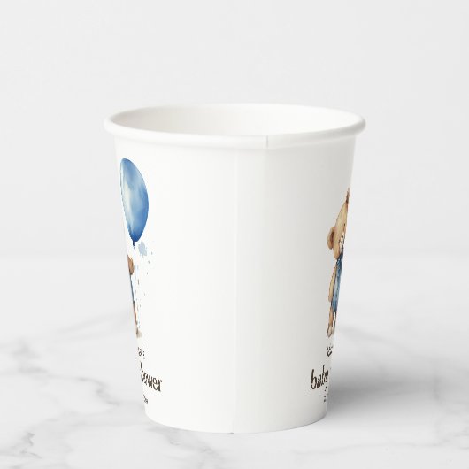 Gobelets En Papier Teddy Bear Boy Baby shower tasse en papier (Droite)