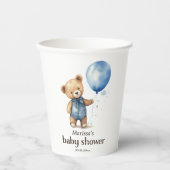 Gobelets En Papier Teddy Bear Boy Baby shower tasse en papier (Recto)
