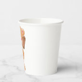 Gobelets En Papier Teddy Bear Holding Chocolate Ice Cream Popsicle (Gauche)