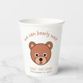 Gobelets En Papier Teddy Bear Nous Pouvons Attendre Mignonne Baby sho (Recto)