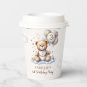Gobelets En Papier Teddy Bear Party – 3rd Birthday Tableware (Verso)