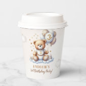 Gobelets En Papier Teddy Bear Party – 3rd Birthday Tableware (Recto)