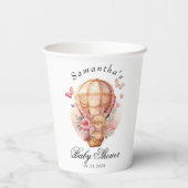 Gobelets En Papier Teddy Bear Pink Baby (Verso)