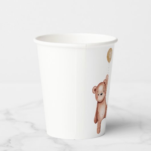 Gobelets En Papier Teddy Bear Première fête d'anniversaire (Droite)
