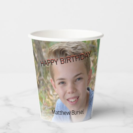 Gobelets En Papier Téléchargement personnalisé 🎈 monogramme (Recto)