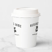 Gobelets En Papier Télécharger le logo Retro-Modern Blanc & Noir (mod (Gauche)