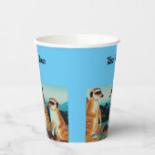 Gobelets En Papier Temps Pour Tacos Meerkat Style, Tasses De Papier (Gauche)