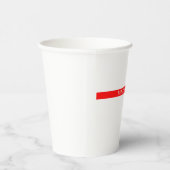 Gobelets En Papier Tendance Rouge Blanc Style Simple Simple Plaque Vo (Droite)