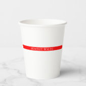 Gobelets En Papier Tendance Rouge Blanc Style Simple Simple Plaque Vo (Recto)