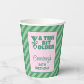 Gobelets En Papier Tendy Rose & Vert Un Tini Bit Ancien 30e anniversa (Verso)