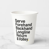 GOBELETS EN PAPIER TENNIS (Recto)