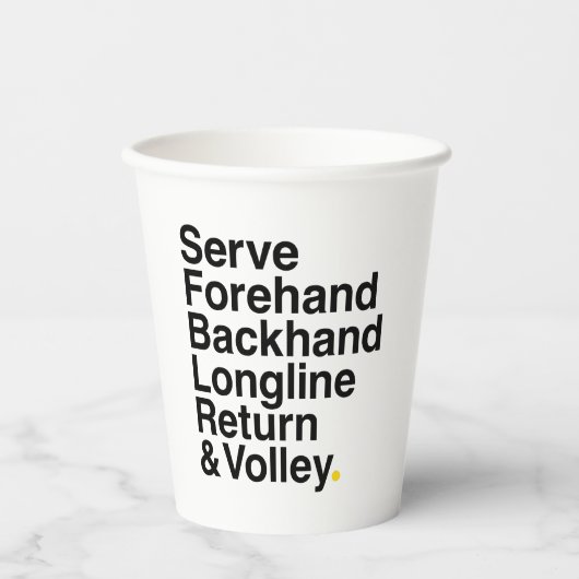 GOBELETS EN PAPIER TENNIS (Recto)