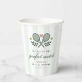 Gobelets En Papier Tennis de mariage Perfect Match (Verso)