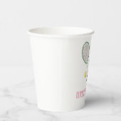 Gobelets En Papier Tennis preppy plaid invitation d'anniversaire (Droite)