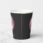 Gobelets En Papier Tennis Rose Gold Raquettes Custom Text Player Part (Droite)