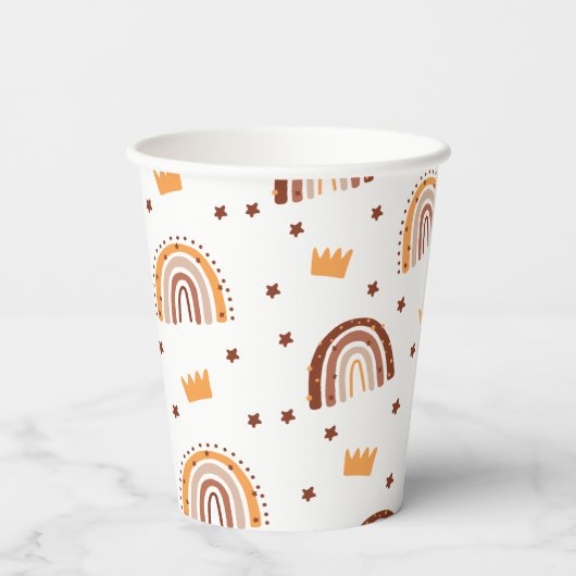 Gobelets En Papier Terracotta Arc En Ciel Mme Onederful Anniversaire (Verso)
