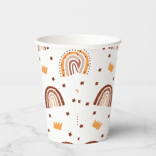 Gobelets En Papier Terracotta Arc En Ciel Mme Onederful Anniversaire (Droite)