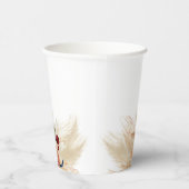 Gobelets En Papier Terracotta Bleu Nuit Floral Boho Le Mélange Parfai (Droite)